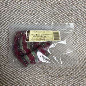 Longaberger‎ 2009 Tree Trimming Peppermint Twist Basket Liner Only  Plaid